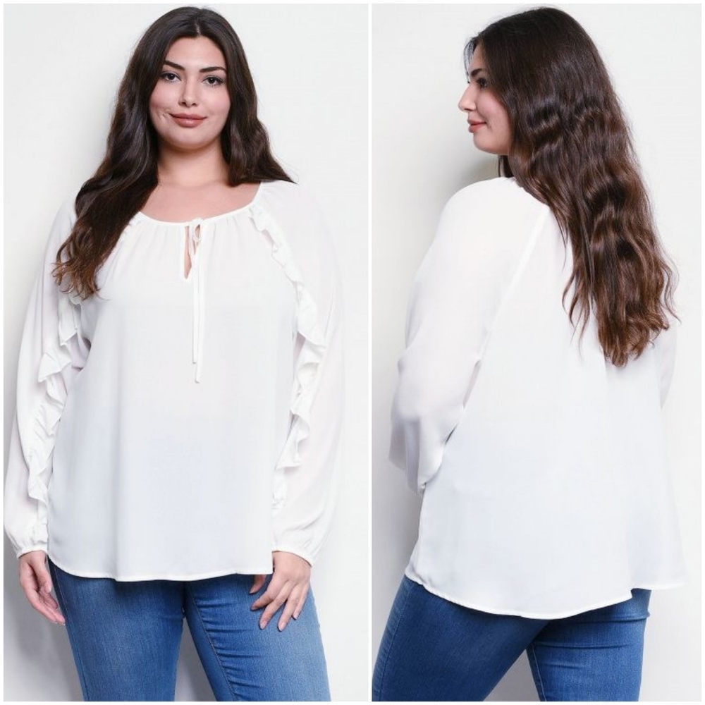 💥3for$20💥 Plus size Ivory top